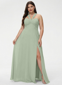 A-line Off the Shoulder Ruffle Chiffon Dress