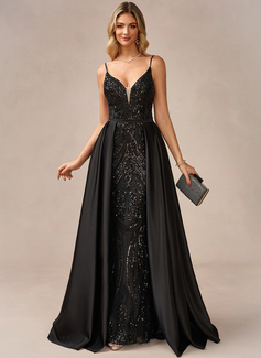 Jurk maximum van pailletten met overrok