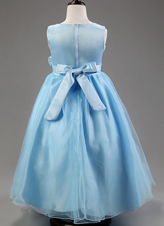 Ballkjole/Prinsesse Scoop Ankel-lengde Brudepikekjole barn med Blomst 