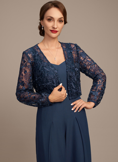 Jumpsuits Square Floor-Length Chiffon Mother of the Bride Dress 