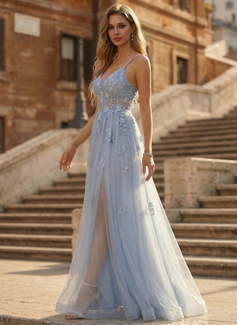 V-Neck Tulle Dress