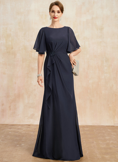 A-line Sequins Chiffon Dress
