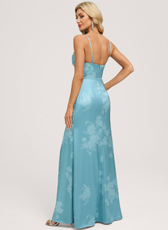 A-line Off the Shoulder Ruched Matte Satin Dress