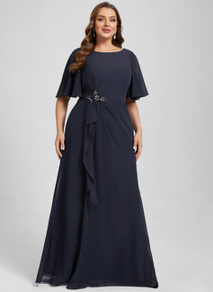 A-line Sequins Chiffon Dress