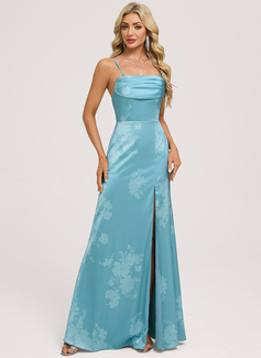 A-line Off the Shoulder Ruched Matte Satin Dress