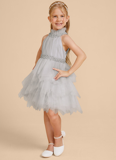 Ball-Gown/Princess Beading Tulle Dress