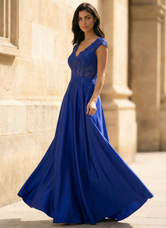 Jurk van satijn met pailletten