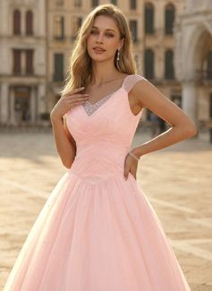 V шеи блестки Satin Платье