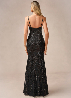 Jurk maximum van pailletten met overrok