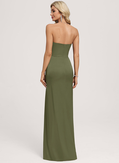 Ruched Matte Satin Dress
