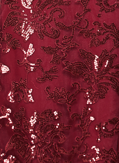 Kjole Maxi i Paljett med Plissert