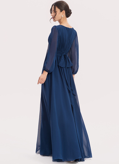 A-line Ruffle Chiffon Dress