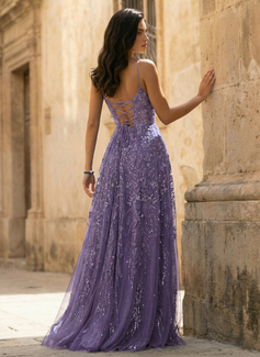 Kjole i Tyll med Spaghetti paljetter