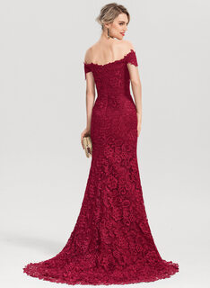 Robe maxi à épaules dénudées bustier en dentelle