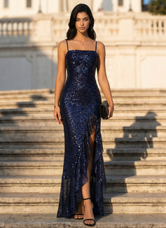 マーメイド スクエア ラッフル ドレス