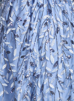 A-line V-Neck Floor-Length Sequin Lace Maternity Dresses 