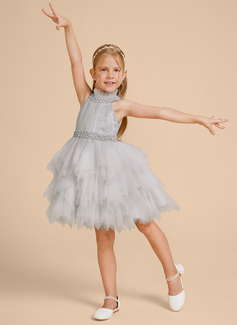Ball-Gown/Princess Beading Tulle Dress