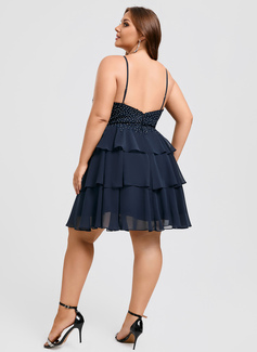 Jurk van kant met sweetheart spaghetti pailletten