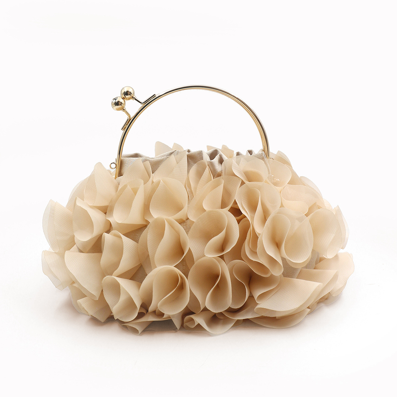 Evening Polyester Evening Bags in Black Champagne Red 