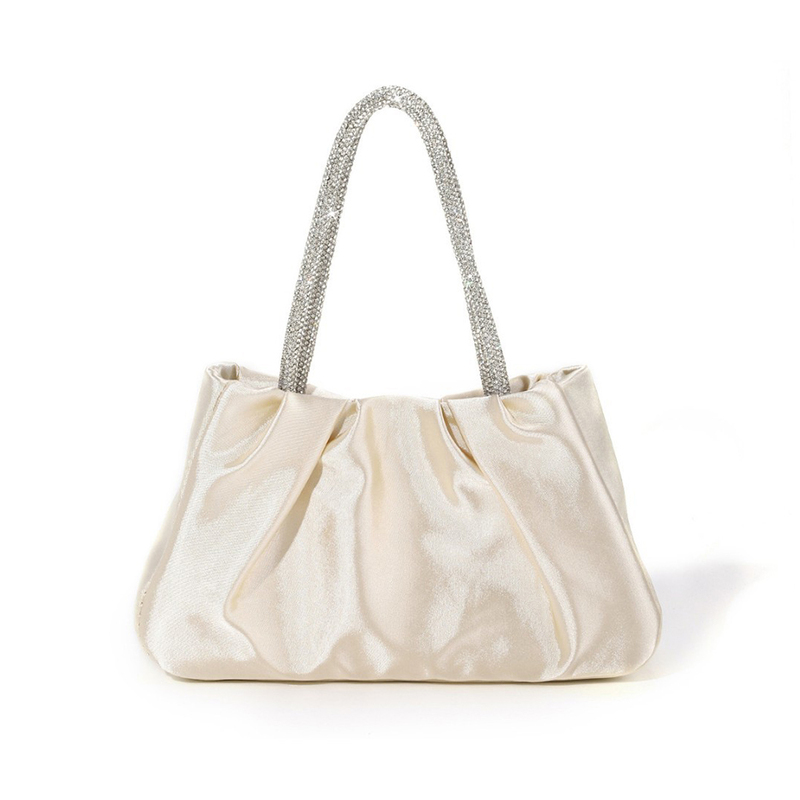 Party Satin Evening Bags in Beige 