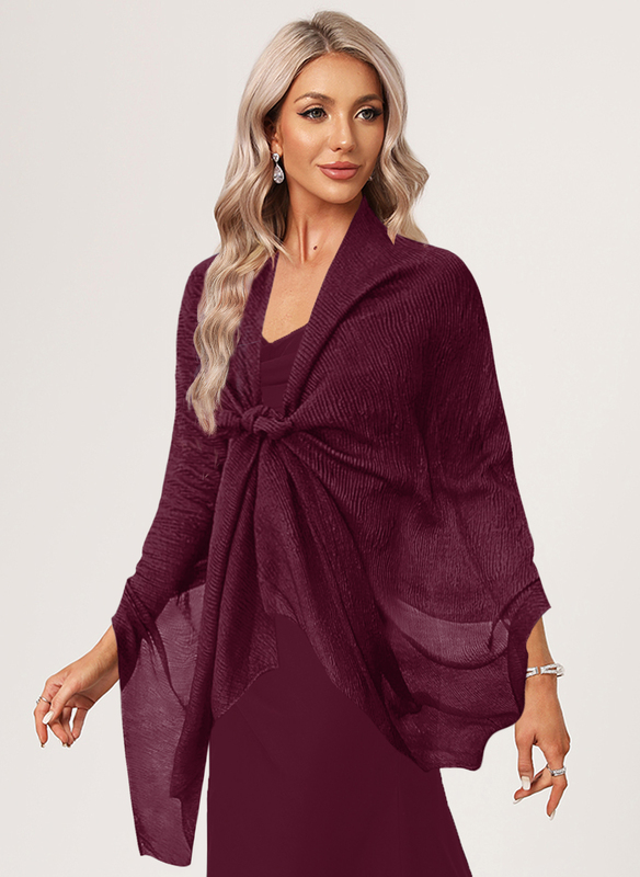 Simple Sleeveless Evening Cocktail Texture Shawl 