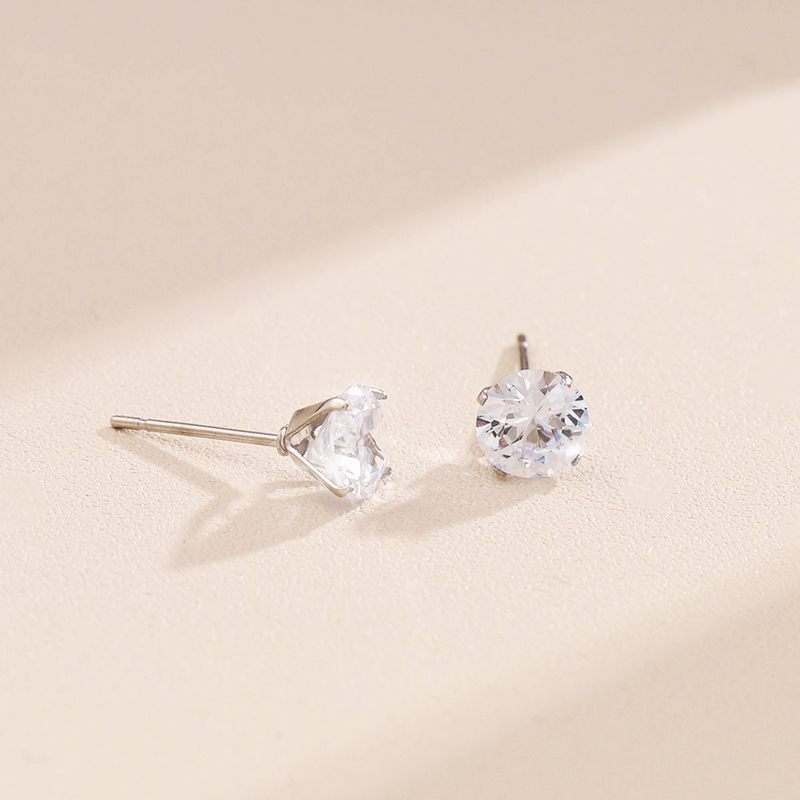 Glänzende Strass Ohrstecker 