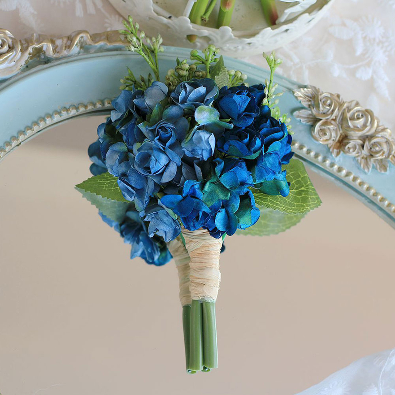 1 PC Künstlich Brautstrauß Blumenstrauß Schaum Rosen Ansteckblume 