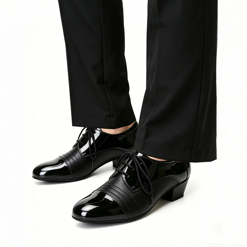 Men's Latin Shoes Lace-up Leatherette Indoor Dance Shoes 