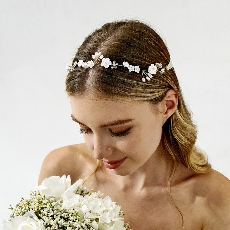 Pearl Floral Hair Vines Hair Accessories Wedding Headpieces 