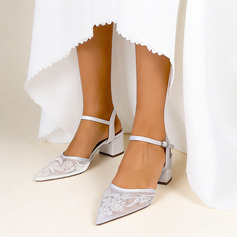 Dla kobiet Obuwie Ślubne Koronka Obcas Slupek Point Toe Sandały ślubne Elegancki Ślub obuwie