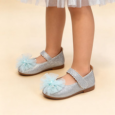 Jentas Flate sko Utendørs Bowknot Glitrende Glitter Rund tå Platform sko