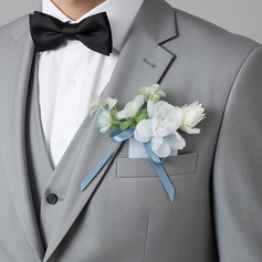 Kunstig Bryllupsblomster Silke Blomst Boutonniere
