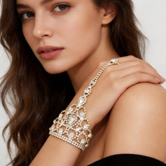 Magnifique strass bracelet à maillons pour les mains mariage bijoux pour femme