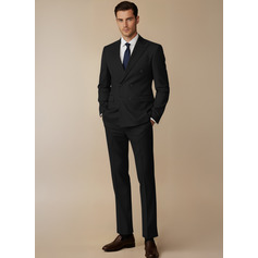Classic Fit Wrinkle Resistant Stretch Men's Wedding Suits 2 Piece (314429733)