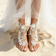 Kvinder Bryllupssko Blonder Åben tå Barfodet sandaler Boho Bryllup sko
