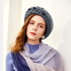 Vrouwen elegant winter kralen wol huwelijk cocktail baret van hat 