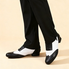 Herren Lateinschuhe Breiter Absatz Kunstleder Innenräume Tanzschuhe 