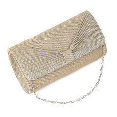 Schleife Elegant Anhänger Hübsche Raffiniert Hochzeit Ereignis / Party Polyester Clutch-Taschen in Champagner Silber Gold Schwarz (012290843)
