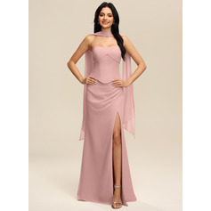 A-line Pleated Chiffon Dress