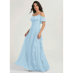 Kjole A-line kjole i Chiffon med Ruffle
