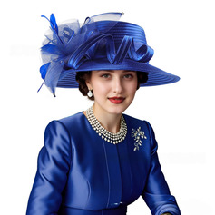 Naisten vintage faux -sulka twist bow polyesteri juhla kirkon hatut 