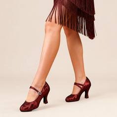 Chaussures de danse de salon femmes talon haut similicuir intérieur chaussures de danse 