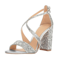 Women's Wedding Sandals Bridal Shoes Bridesmaid Shoes Block Heel Wedding Shoes Open Toe Party Prom Evening Cocktail Shoes 