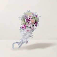 Artificial Wedding Flowers Cascade Silk Cloth Roses Bridal Bouquets 