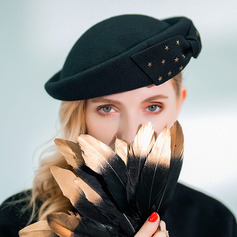 Vrouwen wijnoogst winter klinknagel ster wol huwelijk cocktail baret van hat 