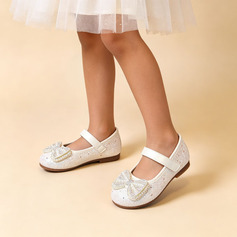 Jentas Blomsterpike Sko Fest & Aften Bowknot Glitrende Glitter Rund tå Platform sko