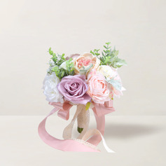 Artificiale fiori per matrimonio forma di bouquet fiore di seta delle rose mazzi da sposa 