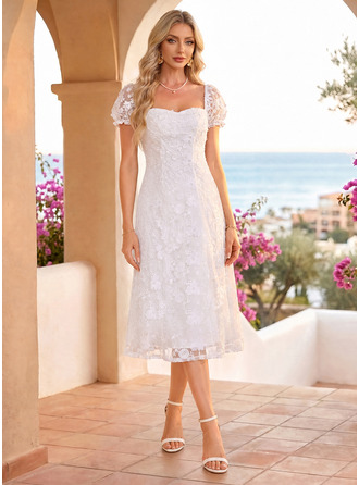 Franjas renda midi vestido