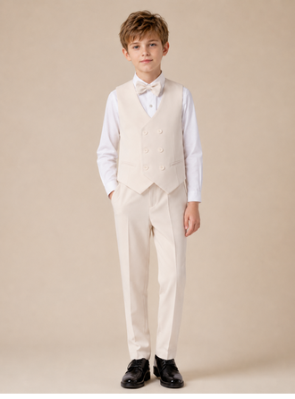 3 piezas poliéster traje de niño boda