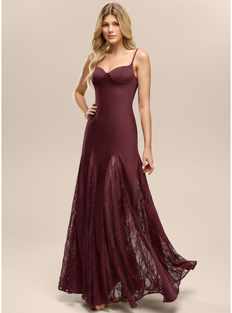 V-Neck Spaghetti Straps Lace Dress
